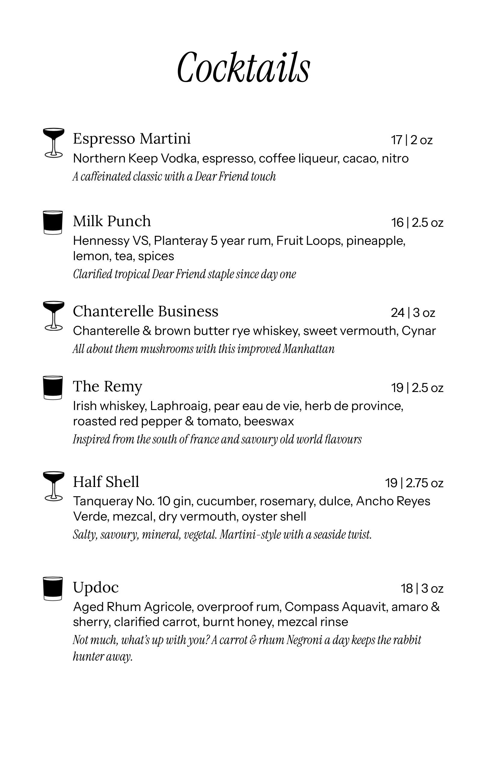 Cocktails Autumn 2026 Cocktails Autumn 2026